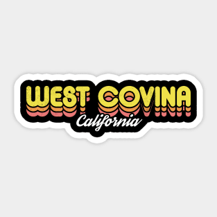 Retro West Covina California Sticker